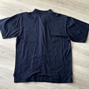 VINTAGE Porsche Auto  Golf Polo Short Sleeve Shirt - Black Embroidered Logo L